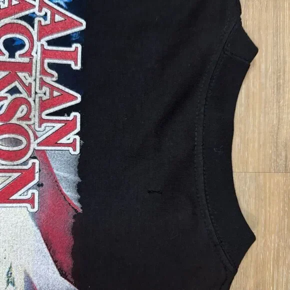 Vintage Alan Jackson Size L 2004 USA Tour Tee Shirt Black Y2K Country Music - Picture 8 of 9